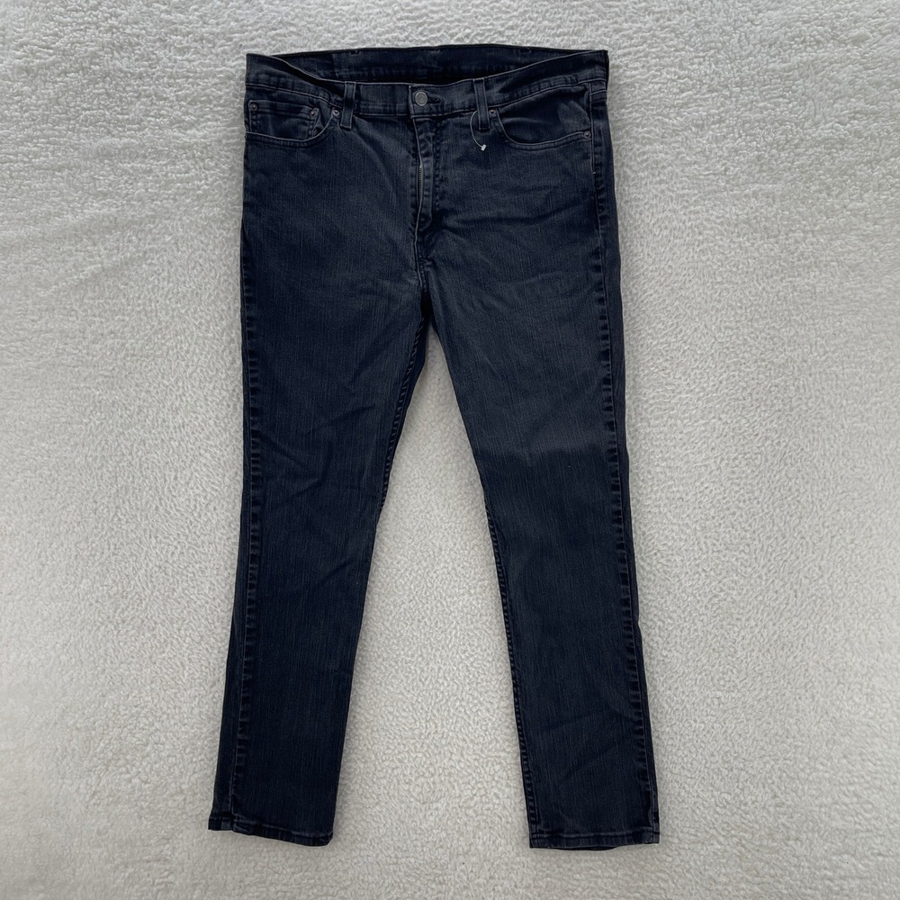 Levis Jeans Mens 38x32 Black 511 Slim Stretch Denim Grunge Goth Rock Minimalist
